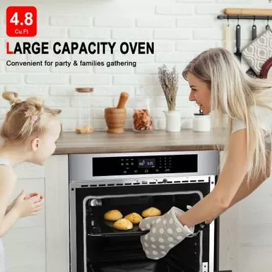 Gasland Chef 30" 4.8 Cu. Ft Single Electric Wall Oven In Stainless Steel With 8 Cooking Functions, CSA Certified - Stainless Steel 10 Gasland Chef 30" 4.8 Cu. Ft Single Electric Wall Oven In Stainless Steel With 8 Cooking Functions, CSA Certified - Stainless Steel - Image 8