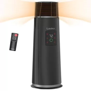 Lasko - 1500-Watt Full Circle Warmth Portable Ceramic Space Heater With Remote Control - Black 5 Lasko - 1500-Watt Full Circle Warmth Portable Ceramic Space Heater With Remote Control - Black - Image 3