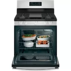 GE - 5.0 Cu. Ft. Freestanding Gas Range - Stainless Steel 37 GE - 5.0 Cu. Ft. Freestanding Gas Range - Stainless Steel -Appliance Shop 9e7b49fc 97d3 5384 bbf9 69a7c5d22038