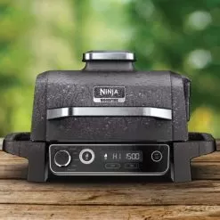 Ninja - Woodfire Outdoor Grill & Smoker, 7-in-1 Master Grill, BBQ Smoker, & Outdoor Air Fryer With Woodfire Technology - Grey -Appliance Shop 9f0ecd2a 7e12 536c af6b fc33957f3128
