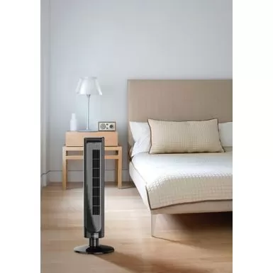 Lasko - 3-Speed Oscillating Tower Fan With Timer And Remote Control - Black 4 Lasko - 3-Speed Oscillating Tower Fan With Timer And Remote Control - Black - Image 2