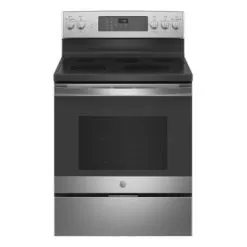 Ge 30" Stainless Steel Freestanding Electric Convection Range With No Preheat Air Fry