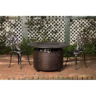 Fire Sense - Weyland Round Aluminum LPG Fire Pit - Antique Bronze 15 Fire Sense - Weyland Round Aluminum LPG Fire Pit - Antique Bronze - Image 13