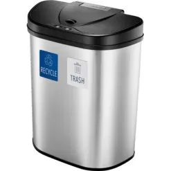 Insignia™ - 18 Gal. Automatic Trash Can With Recycle And Waste Divider - Stainless Steel 18 Insignia™ - 18 Gal. Automatic Trash Can With Recycle And Waste Divider - Stainless Steel -Appliance Shop a39b4aeb 9235 5cd0 ba70 c838b973c41d