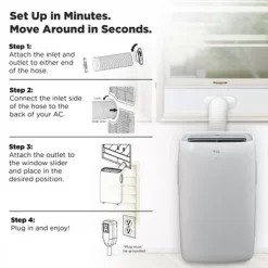 TCL - 8000 BTU Smart Portable Air Conditioner -Appliance Shop a438027e b9b1 4700 9e73 770c62037a71