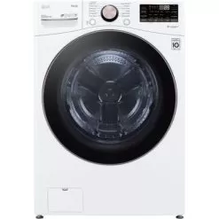 LG - 4.5 Cu. Ft. High-Efficiency Stackable Smart Front Load Washer With Steam And Built-In Intelligence - White