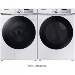 Samsung - 7.5 Cu. Ft. Stackable Smart Electric Dryer With Steam Sanitize+ - White -Appliance Shop a6251009 7d1b 5bd1 ba9c c6b0ae50dc6e