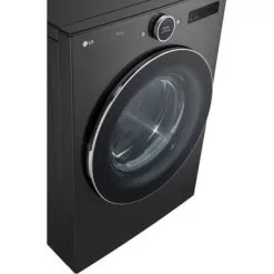 LG - 7.4 Cu. Ft. Stackable Smart Electric Dryer With TurboSteam - Black Steel -Appliance Shop a6de72f3 3be8 57fd a715 508c6fc6d7ad