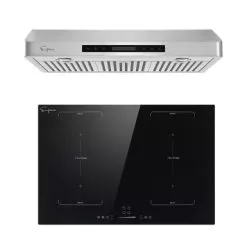 2 Piece Kitchen Appliances Packages Including 30" Induction Cooktop And 36" Under Cabinet Range Hood - 30"