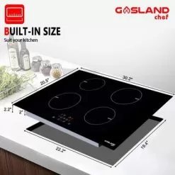 Gasland Chef 30" Built-in Electric Induction Cooktop With 4 Burners, Sensor Touch Control, 240V - Black -Appliance Shop a7cb739d f663 4fcd b1ca e0489b8ee478