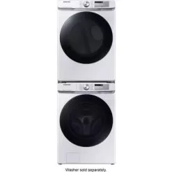Samsung - 7.5 Cu. Ft. Stackable Smart Electric Dryer With Steam Sanitize+ - White -Appliance Shop a8f1fa2d db92 56a4 b036 90a2c7cb8336