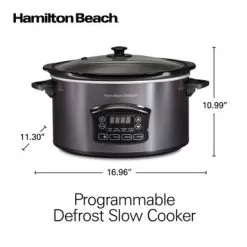 Hamilton Beach 6 Quart Programmable Defrost Slow Cooker With Temperature Probe - Silver -Appliance Shop aa24d079 f9f0 4293 b678 e1b097fc678c