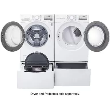 LG - 4.5 Cu. Ft. High Efficiency Stackable Front-Load Washer With 6Motion Technology - White 12 LG - 4.5 Cu. Ft. High Efficiency Stackable Front-Load Washer With 6Motion Technology - White - Image 10