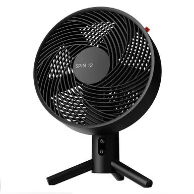 Sharper Image - SPIN 12 Oscillating Table Fan With Remote - Black 3 Sharper Image - SPIN 12 Oscillating Table Fan With Remote - Black