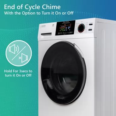 Equator Digital Compact 110V Vented/Ventless 18 Lbs Combo Washer Dryer 1400 RPM - Blue 19 Equator Digital Compact 110V Vented/Ventless 18 Lbs Combo Washer Dryer 1400 RPM - Blue - Image 17