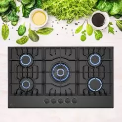 Built-in 36" Gas Cooktop - 5 Sealed Burners Cook Tops In Black - 36"
