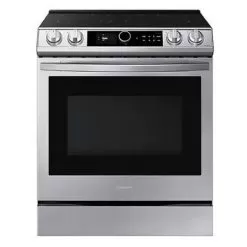 Samsung 6.3-Cu. Ft. Front Control Slide-In Electric Range With Smart Dial And Air Fry, Stainless Steel