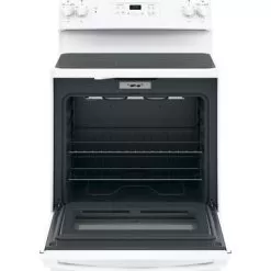 GE - 5.3 Cu. Ft. Self-Cleaning Freestanding Electric Range - White -Appliance Shop afce82d4a8af27676712d1b6e60f39fe