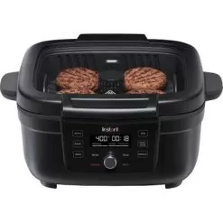 Instant Pot - 6-in-1 Smokeless Indoor Grill & Air Fryer With OdorErase Technology - Black