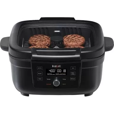 Instant Pot - 6-in-1 Smokeless Indoor Grill & Air Fryer With OdorErase Technology - Black 3 Instant Pot - 6-in-1 Smokeless Indoor Grill & Air Fryer With OdorErase Technology - Black