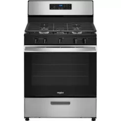 Whirlpool - 5.1 Cu. Ft. Freestanding Gas Range With Edge To Edge Cooktop - Stainless Steel