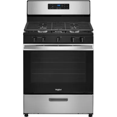 Whirlpool - 5.1 Cu. Ft. Freestanding Gas Range With Edge To Edge Cooktop - Stainless Steel 3 Whirlpool - 5.1 Cu. Ft. Freestanding Gas Range With Edge To Edge Cooktop - Stainless Steel
