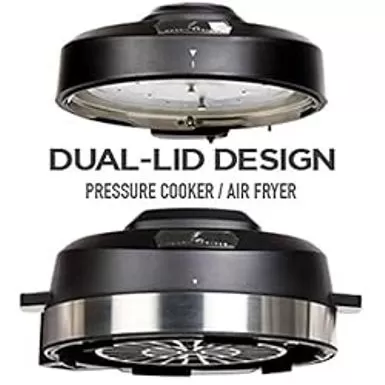 Emeril Everyday Pressure Air Fryer, Stainless Steel, 8 Qt With 5 Pc Accessory Pack, Silver 5 Emeril Everyday Pressure Air Fryer, Stainless Steel, 8 Qt With 5 Pc Accessory Pack, Silver - Image 3