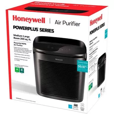 Honeywell - 200 Sq. Ft. PowerPlus HEPA Air Purifier - Black 6 Honeywell - 200 Sq. Ft. PowerPlus HEPA Air Purifier - Black - Image 4
