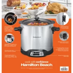 Hamilton Beach - 10qt Sear & Cook Stockpot Slow Cooker Silver -Appliance Shop b16bf1ff d064 4cc0 942b 7b0e2f6245af