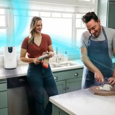 Shark - Clean Sense Air Purifier 500, Clean Sense IQ, NanoSeal True HEPA, 500 Sq. Ft., Filters 99.9% Of Allergens, Pro Odor Lock - White 9 Shark - Clean Sense Air Purifier 500, Clean Sense IQ, NanoSeal True HEPA, 500 Sq. Ft., Filters 99.9% Of Allergens, Pro Odor Lock - White - Image 7