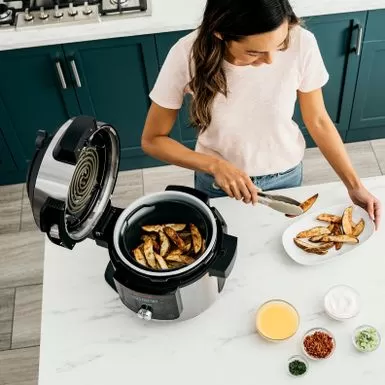 Ninja - Foodi 14-in-1 8qt. XL Pressure Cooker & Steam Fryer With SmartLid - Stainless/Black 10 Ninja - Foodi 14-in-1 8qt. XL Pressure Cooker & Steam Fryer With SmartLid - Stainless/Black - Image 8