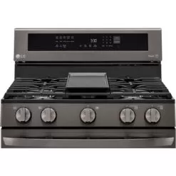 LG 5.8-Cu. Ft. Gas Convection Smart Range With AirFry And InstaView, Black Stainless Steel -Appliance Shop b3240b69 b235 4d54 96f0 506cdd77fa71