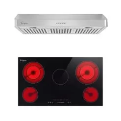 2 Piece Kitchen Appliances Packages Including 36" Radiant Electric Cooktop And 36" Under Cabinet Range Hood - 36"