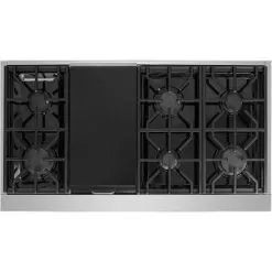 48 In. Professional Style Cooktop Stainless Steel With 6-Burners And With Griddle - Silver -Appliance Shop b3b2beea 8e51 4870 a713 b8936284b456