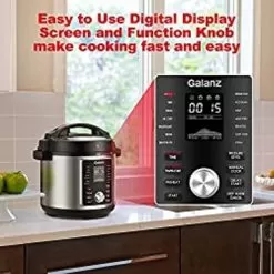 Galanz 12-in-1 Electric Pressure Cooker & Air Fryer With 12 Preset Programs Including Slow Cook, AirFry, Dehydrate, Rice, Grill, Roast, Steam, Beans, Stew, Warm, 6 Qt, 1000W/1500W, Stainless Steel -Appliance Shop b48ee14d 2aec 47bc 9ca1 d0b0f4b6c7b2