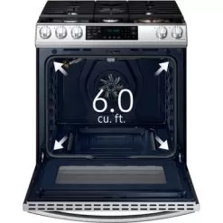 Samsung - 6.0 Cu. Ft. Front Control Slide-In Gas Convection Range With Air Fry & Wi-Fi, Fingerprint Resistant - Stainless Steel 31 Samsung - 6.0 Cu. Ft. Front Control Slide-In Gas Convection Range With Air Fry & Wi-Fi, Fingerprint Resistant - Stainless Steel -Appliance Shop b4c73b4f 6bdf 5dd1 b369 0317e2b743f6