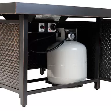 Fire Sense - Weyland Square LPG Fire Pit - Antique Bronze 7 Fire Sense - Weyland Square LPG Fire Pit - Antique Bronze - Image 5