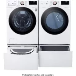 LG - 7.4 Cu. Ft. Stackable Smart Gas Dryer With Steam And Built-In Intelligence - White -Appliance Shop b8ad1399 b95e 5073 9612 f7d50e5d98f0
