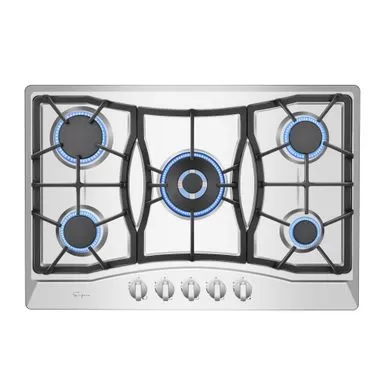 2 Piece Kitchen Appliances Packages Including 30" Gas Cooktop And 30" Under Cabinet Range Hood - Silver 4 2 Piece Kitchen Appliances Packages Including 30" Gas Cooktop And 30" Under Cabinet Range Hood - Silver - Image 2