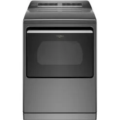Whirlpool - 7.4 Cu. Ft. Smart Electric Dryer With Steam And Advanced Moisture Sensing - Chrome Shadow