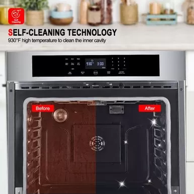 Gasland Chef 30" 4.8 Cu. Ft Single Electric Wall Oven In Stainless Steel With 8 Cooking Functions, CSA Certified - Stainless Steel 4 Gasland Chef 30" 4.8 Cu. Ft Single Electric Wall Oven In Stainless Steel With 8 Cooking Functions, CSA Certified - Stainless Steel - Image 2