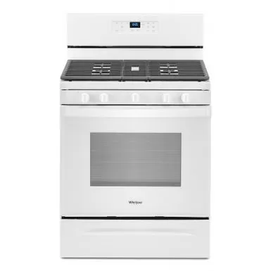 Whirlpool 5 Cu. Ft. White Gas Range With Center Oval Burner 3 Whirlpool 5 Cu. Ft. White Gas Range With Center Oval Burner