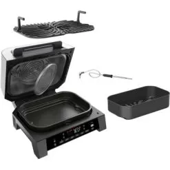 Ninja - Foodi Smart XL 6-in-1 Countertop Indoor Grill With Smart Cook System, 4-quart Air Fryer - Dark Grey/Stainless -Appliance Shop bb155f39 c8e0 5ce1 8dc2 b9b94bcfefaf