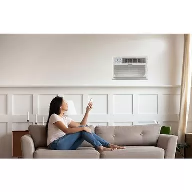 Keystone - Energy Star 8,000 BTU 115V Through-the-Wall Air Conditioner With Follow Me LCD Remote Control - White 6 Keystone - Energy Star 8,000 BTU 115V Through-the-Wall Air Conditioner With Follow Me LCD Remote Control - White - Image 4