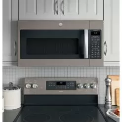 GE 1.9 Cu. Ft. Slate Over-the-Range Microwave -Appliance Shop bb54e163 b1b4 4db3 bac4 5e042432f6ac