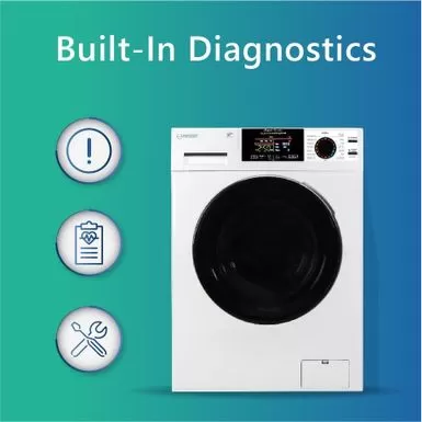 Equator Digital Compact 110V Vented/Ventless 18 Lbs Combo Washer Dryer 1400 RPM - White-Black 11 Equator Digital Compact 110V Vented/Ventless 18 Lbs Combo Washer Dryer 1400 RPM - White-Black - Image 9