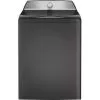 GE Profile - 5.0 Cu Ft High Efficiency Smart Top Load Washer With Smarter Wash Technology, Easier Reach & Microban Technology - Diamond Gray