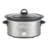 Brentwood Scallop Pattern 4.5 Quart Slow Cooker - Silver