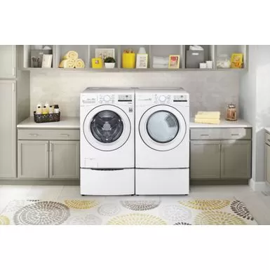 LG - 4.5 Cu. Ft. High Efficiency Stackable Front-Load Washer With 6Motion Technology - White 13 LG - 4.5 Cu. Ft. High Efficiency Stackable Front-Load Washer With 6Motion Technology - White - Image 11