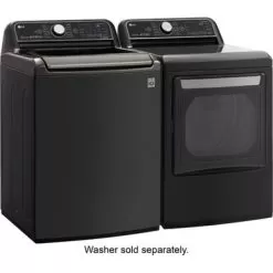 LG - 7.3 Cu. Ft. Smart Electric Dryer With Steam And Sensor Dry - Black Steel -Appliance Shop be725c4c ac10 5ead a65a a8f1276a20f3
